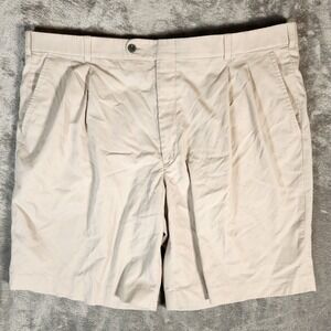 Burberry Golf Shorts Men's 42X9‎ Beige Pleated Chino Casual Khaki